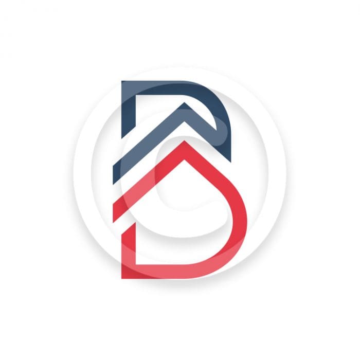 Logo bouwbedrijf ontwerp blauw
